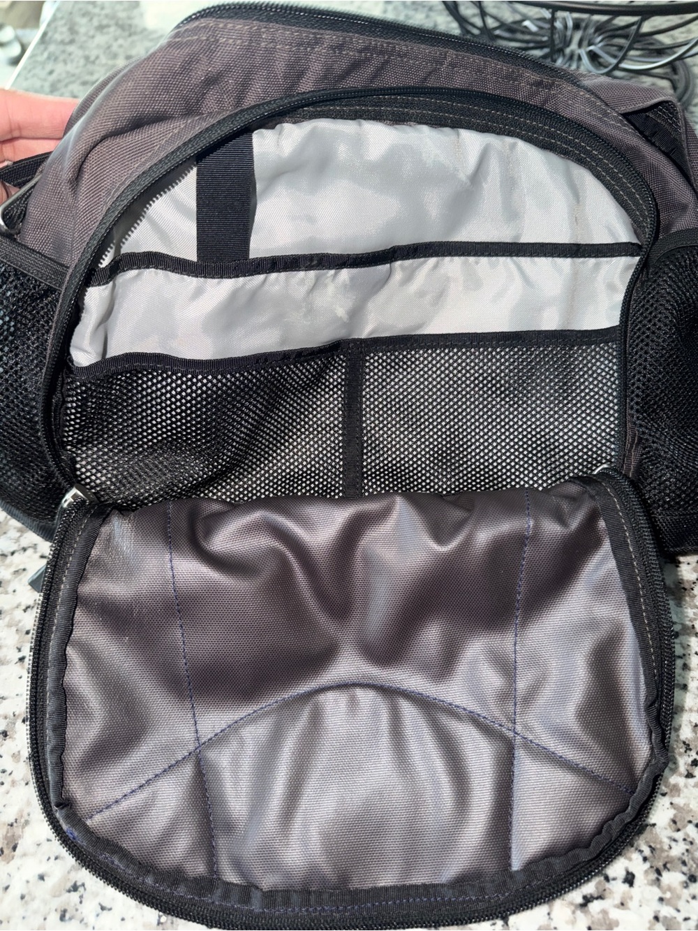 The North Face Kanga Waist Pack in Navy and Brown - Picture 3 of 3